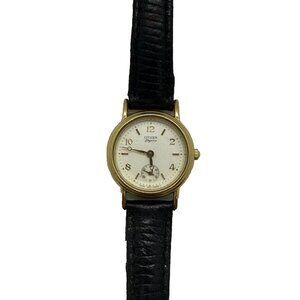 Citizen Elegance Women Quartz Watch 6040-G02573 YP Black Leather Band Multi Dial